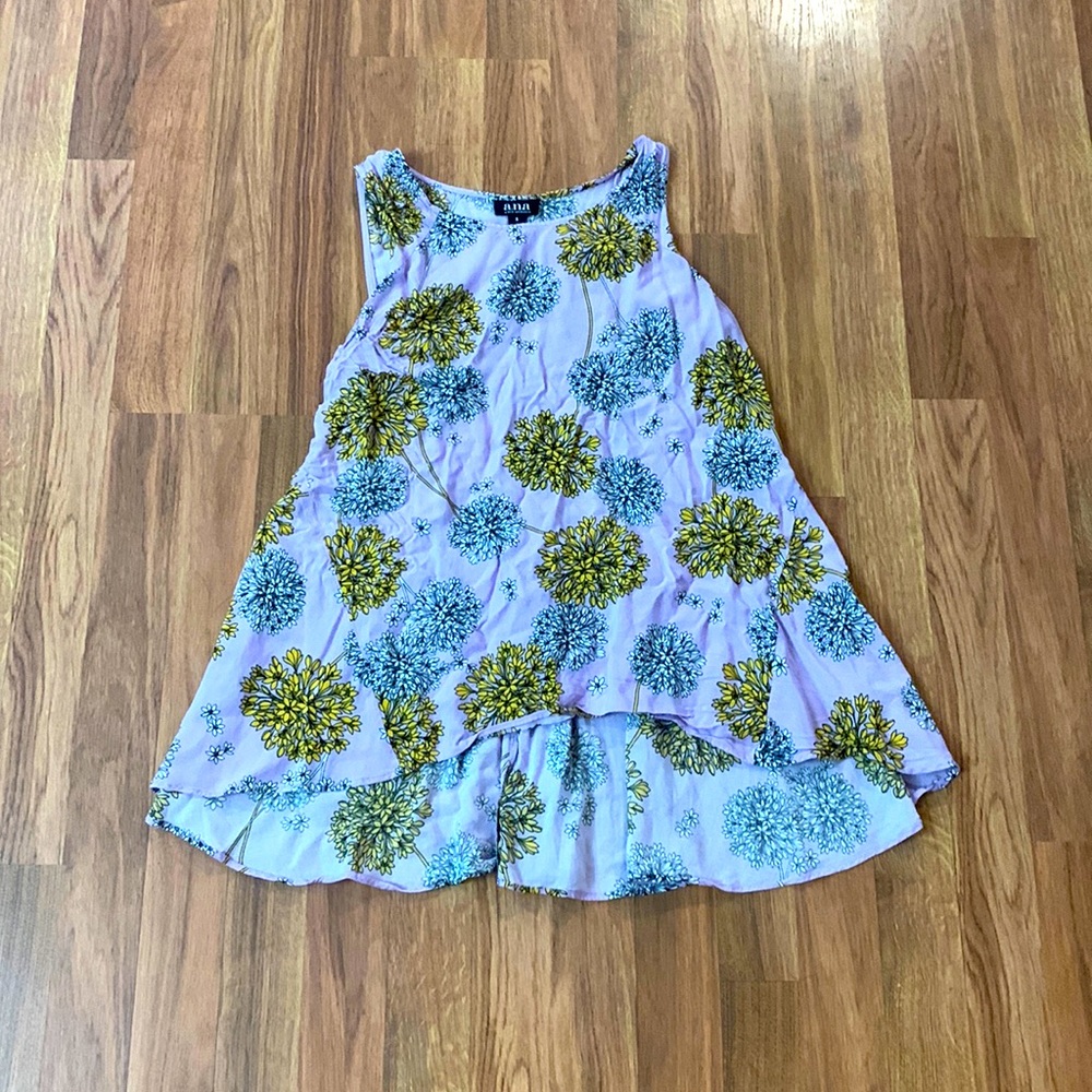 Size small purple patterned tank blouse